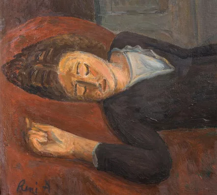 René Auberjonois — Jeune femme au lit, um 1930