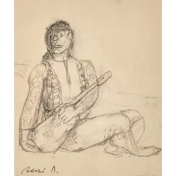 René Auberjonois — Le guitariste.
