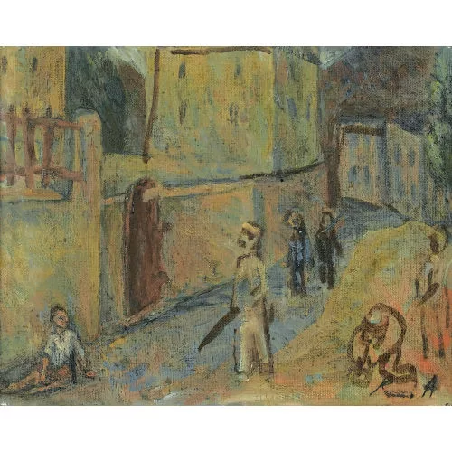 René Auberjonois — Rue d′un village.