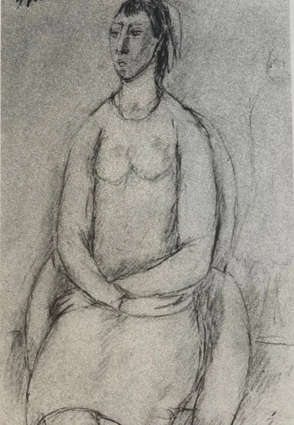René Auberjonois — Femme assise