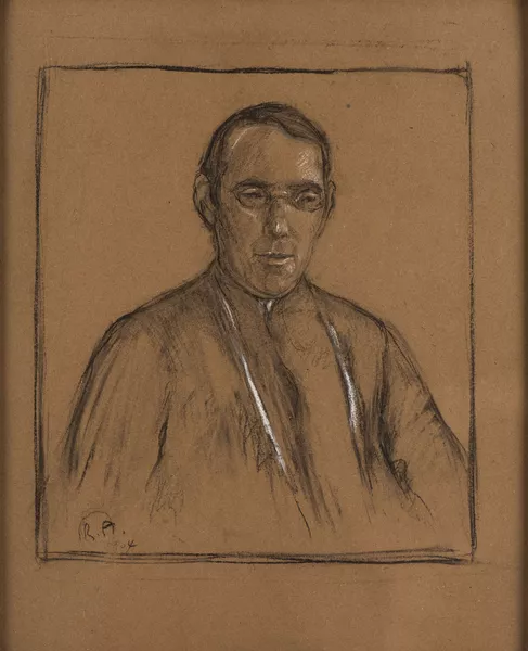 René Auberjonois (1872-1957), "Portrait du chanoine Jules Gross à Lens " — DognyAuction