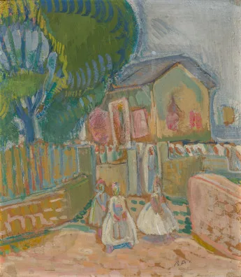 René Auberjonois — Procession dans un cimetière en Valais, 1906/07