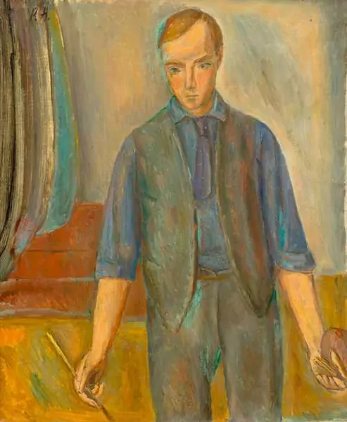 RENÉ AUBERJONOIS — Self-portrait. Circa 1915. — Koller Auktionen