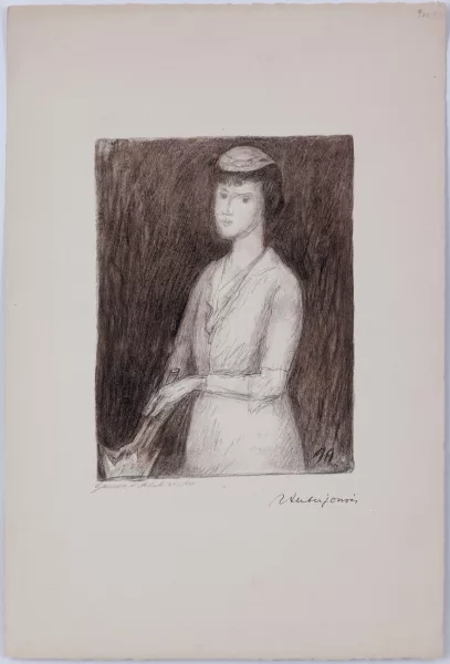 René Auberjonois — Femme au parapluie