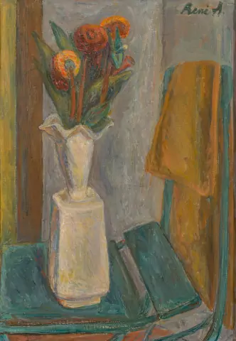 Nature morte (fleurs sur une chaise), 1939