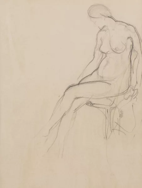 René Auberjonois — Etude de nu féminin