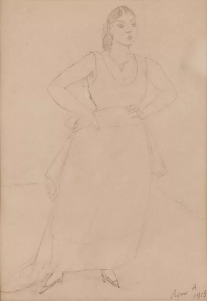 René Auberjonois — René Auberjonois (1872-1957), "Femme en longue jupe".