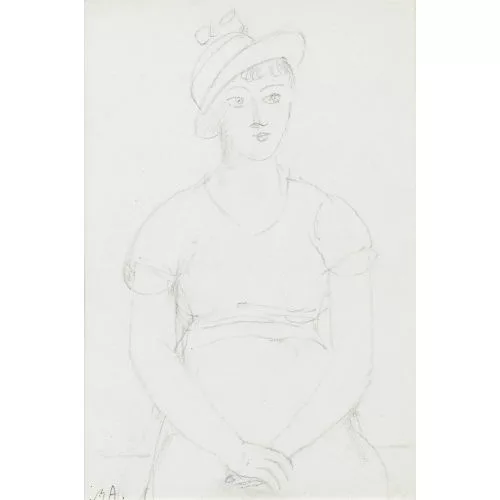 René Auberjonois — "Portrait de jeune fille".
