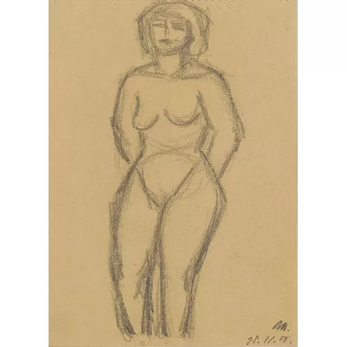René Auberjonois — Stehende entblösste Frau.