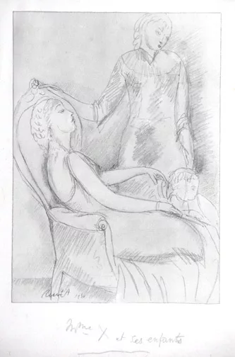 René Auberjonois — Mme X et ses enfants, 1930