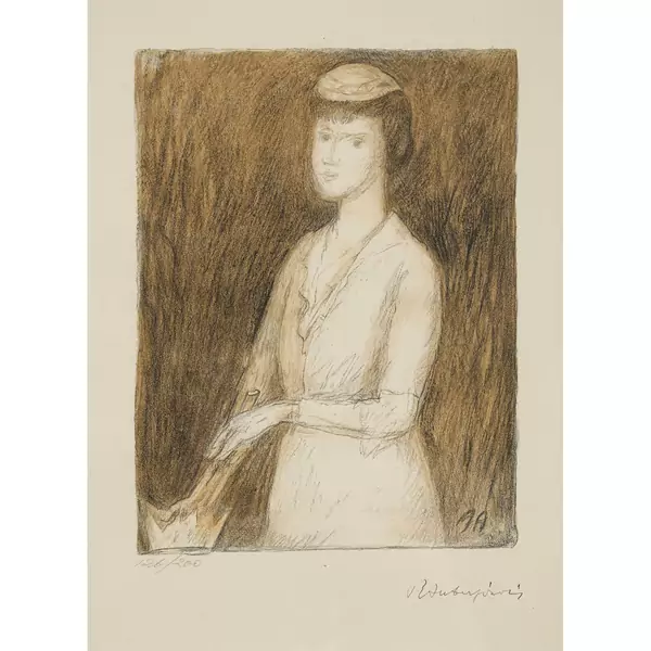 Frau mit Hut