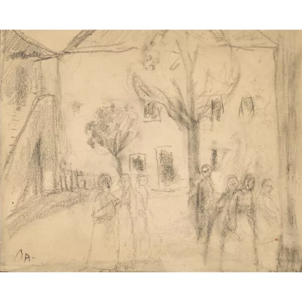 René Auberjonois — "Enterrement d'une jeune fille en Valais".