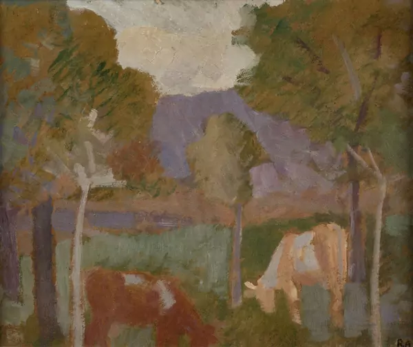 Vaches au bord du lac