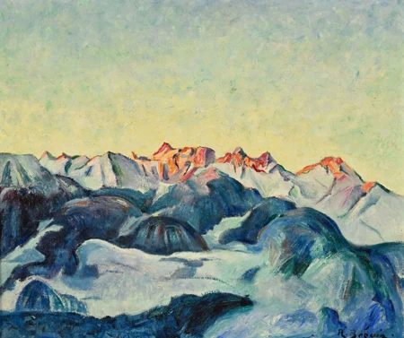 Coucher de soleil sur les Alpes