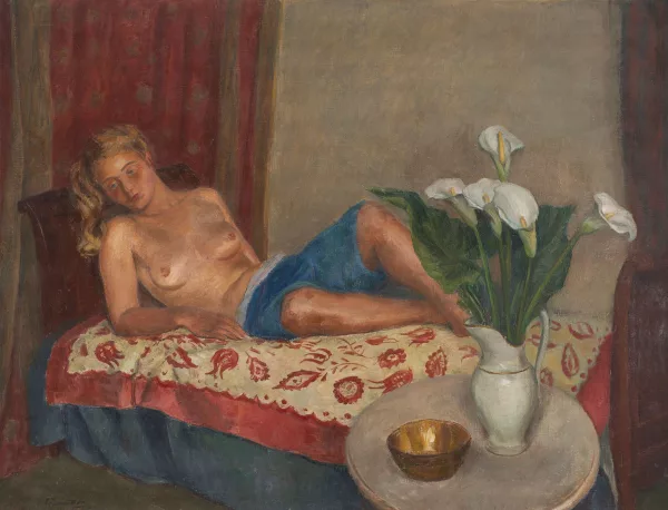 René Francillon — Jeune femme aux arums