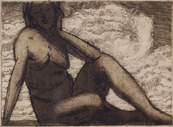 René Francillon — Nu sur la plage de René Francillon