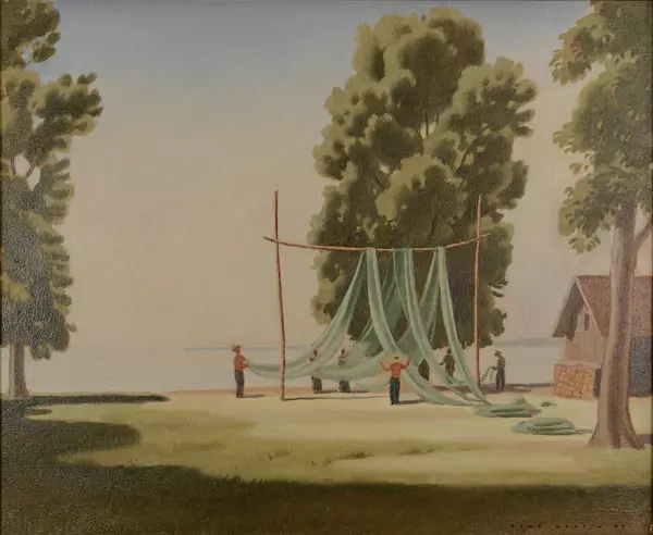 René MARTIN (1891-1977), 'Paysage lacustre", huile — DognyAuction