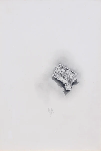 René Moser — 4 Zeichnungen: Ohne Titel, 1976; Ohne Titel, 1976; Ohne Titel, 1983; Ohne Titel, 1983