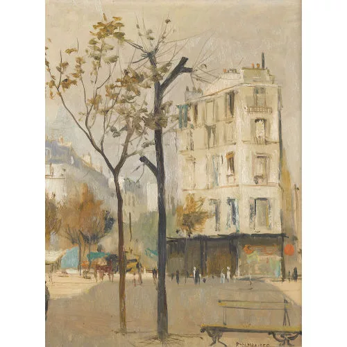 Renée Yolanda Hauser — Pariser Strassenszene im Herbst.