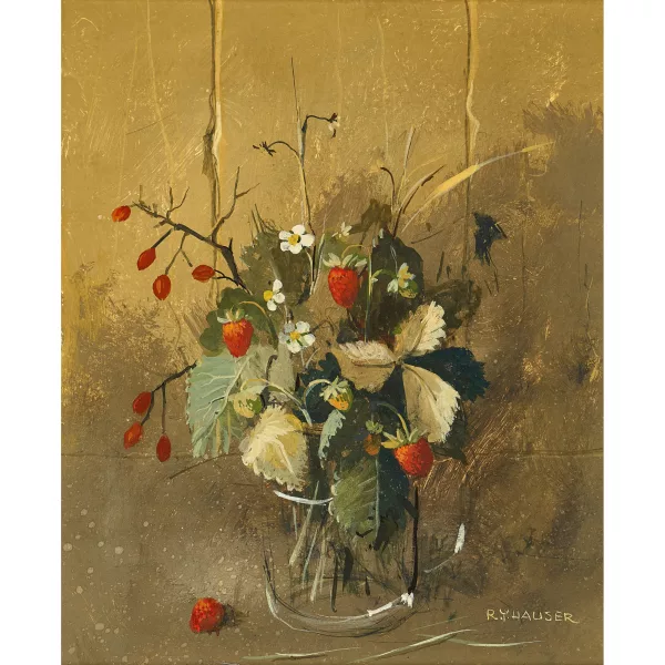 Renée Yolanda Hauser — Nature morte aux fraises.