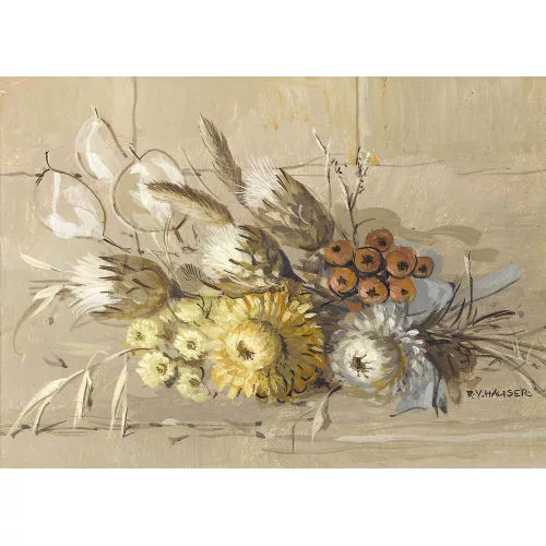Renée Yolanda Hauser — "Petit bouquet de fleurs sêches".