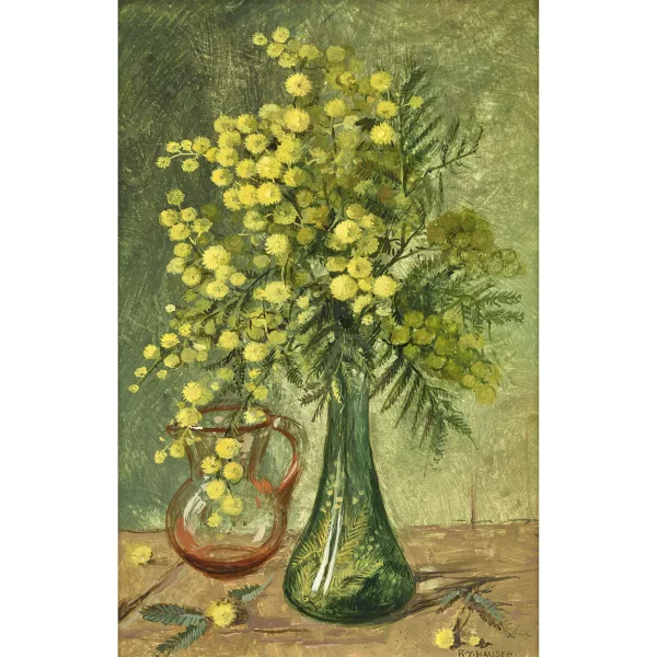Renée Yolanda Hauser — "Le vase de mimosa".