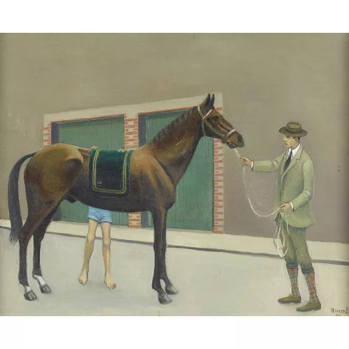 Ricco Wassmer — Reiter und Knabe mit Pferd.