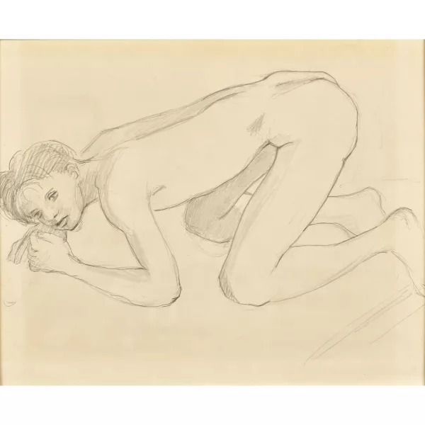 Ricco Wassmer — "Kauernder Junge. Studie zu 'La soif (pendant)'".