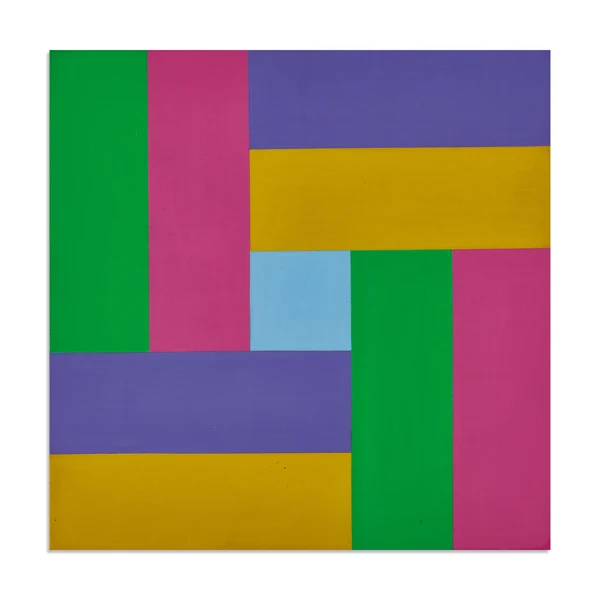 Richard Paul Lohse — Farbgruppen um ein hellblaues Zentrum, 1952/74