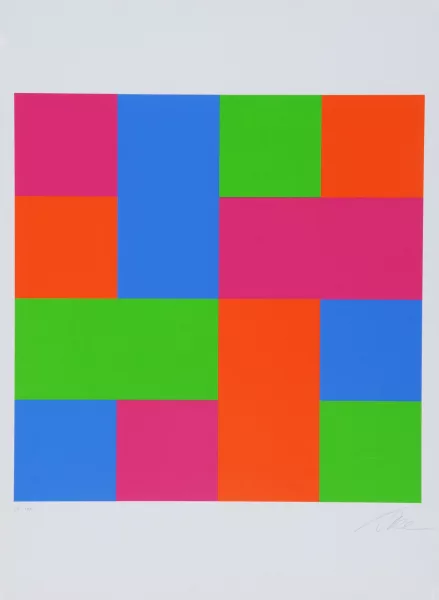 Richard Paul Lohse — Vier verschränkte farbenmengengleiche Gruppen, 1970