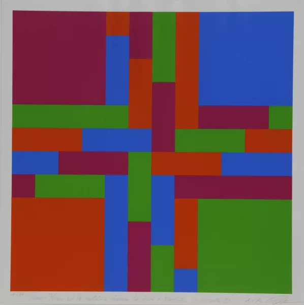 Richard Paul Lohse — Durchdringung von vier verschränkten Farbgruppen, 1970