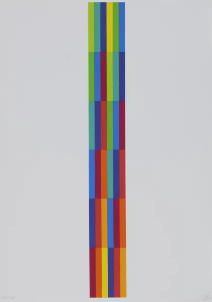 Richard Paul Lohse — Portfolio. Vier vertikale serielle Strukturen, 1980