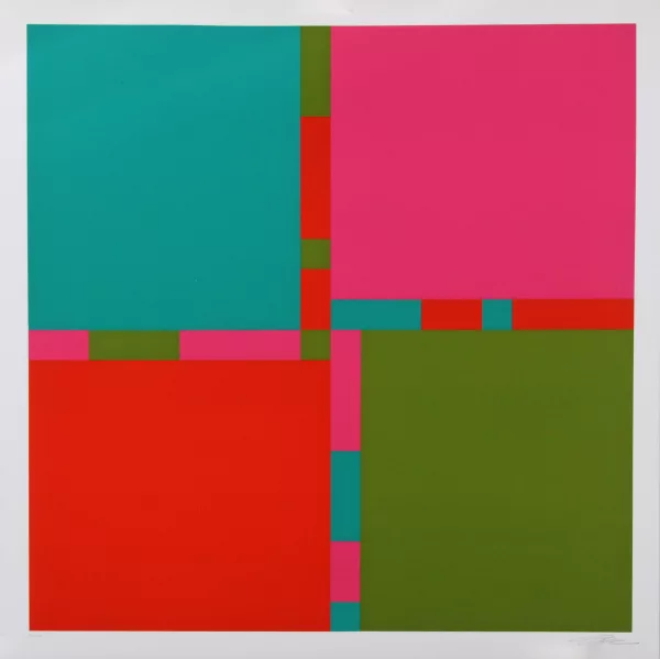 Richard Paul Lohse — Vier Farbrhythmen an vier Feldern, 1969