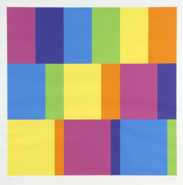 Richard Paul Lohse — Verschränkte farbkomplementäre Gruppen, aus "R.P. Lohse", 1982