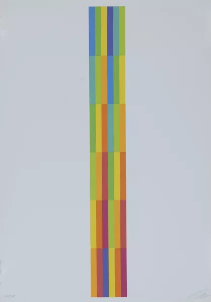 Richard Paul Lohse — Portfolio. Vier vertikale serielle Strukturen, 1980