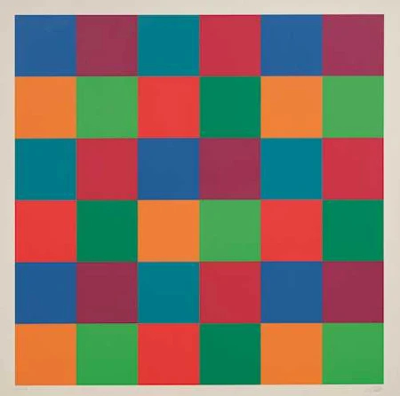 RICHARD PAUL LOHSE — 18 horizontale wertgleiche und 18 vertikale komplementäre Gruppen. 1983. — Koller Auktionen