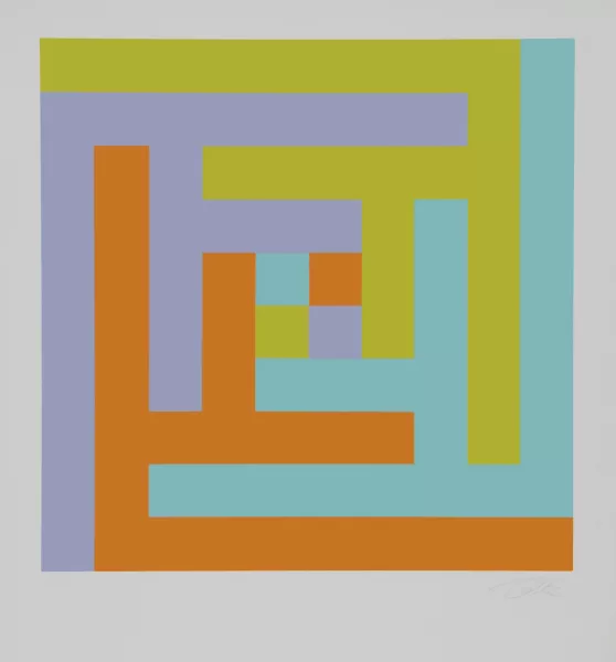 Richard Paul Lohse — Vier verbundene Gruppen (III-I), aus "Sechs Serigrafien", 1967