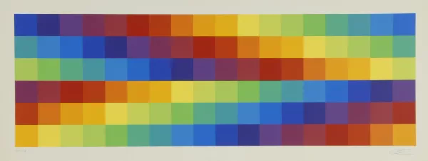 Richard Paul Lohse — Sechs kontinuierliche mengengleiche Farbbänder, 1973