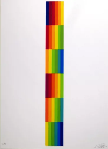 Richard Paul Lohse — Portfolio. Vier vertikale serielle Strukturen, 1980