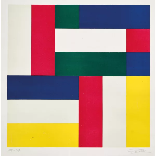 Richard Paul Lohse — "Farbenergien in vier Richtungen".