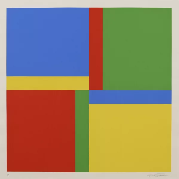 Richard Paul Lohse — 4 Blätter: 4 x 4 Bewegungen um eine Achse, 1971