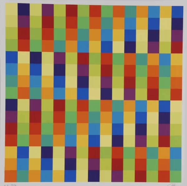 Richard Paul Lohse — 2 Blätter: Serielle Ordnungen, 1976