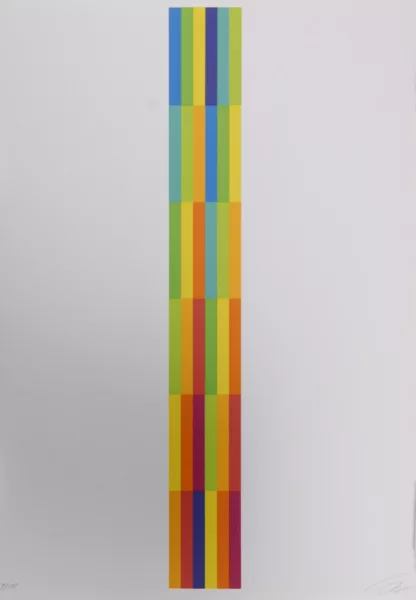Richard Paul Lohse — Mappe. Vier vertikale serielle Strukturen, 1980