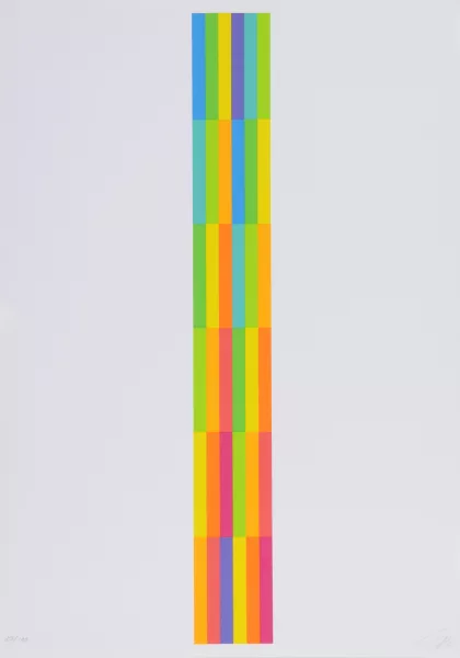 Richard Paul Lohse — Portfolio. Vier vertikale serielle Strukturen, 1980