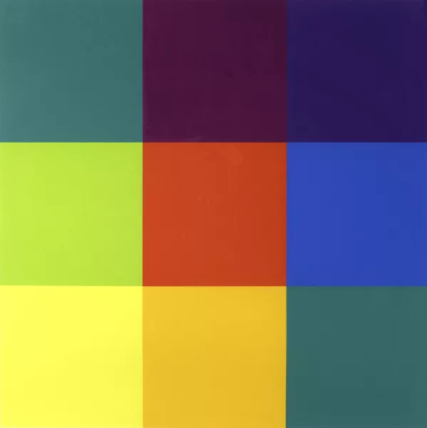 Richard Paul Lohse — 6 Blätter: Komposition mit neun Quadraten, 1981