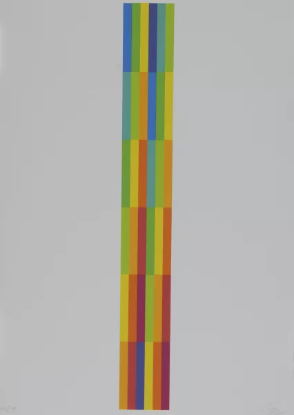 Richard Paul Lohse — Portfolio. Vier vertikale serielle Strukturen, 1980