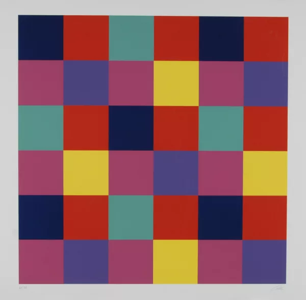 Richard Paul Lohse — Kontrastierende Farbgruppen, 1982