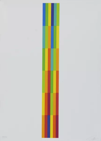 Richard Paul Lohse — Portfolio. Vier vertikale serielle Strukturen, 1980