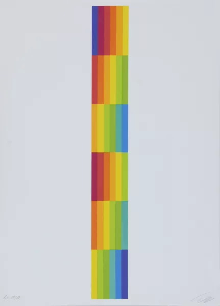Richard Paul Lohse — Portfolio. Vier vertikale serielle Strukturen, 1980