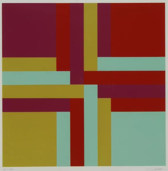 Richard Paul Lohse — Vier verschränkte Farbgruppen, 1969
